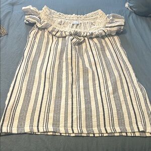 Zara Black and White Striped mini dress